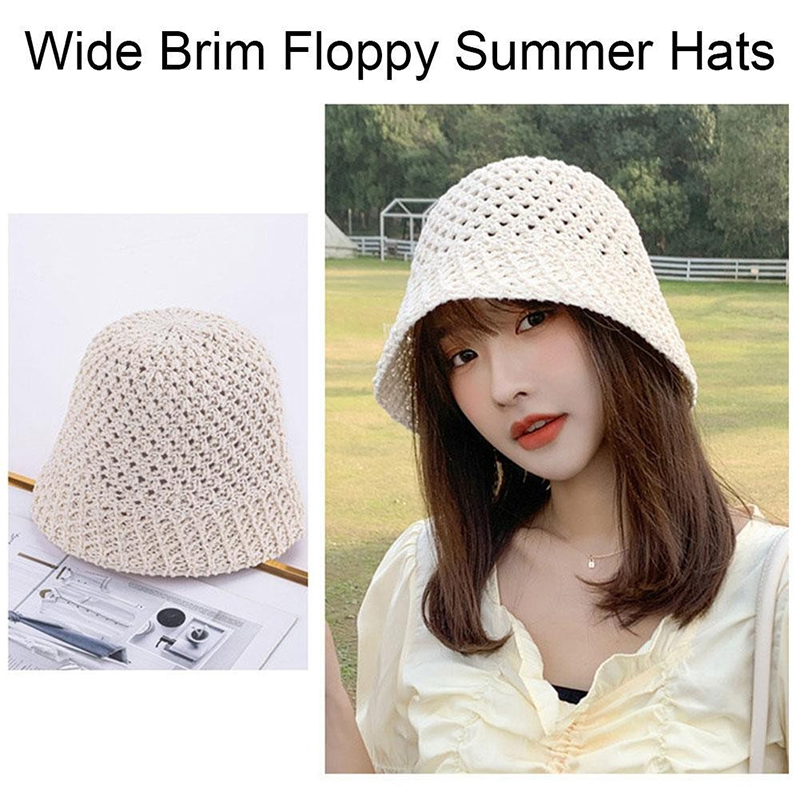 Bucket Hat Straw - Nouvelles filles chapeau de soleil à