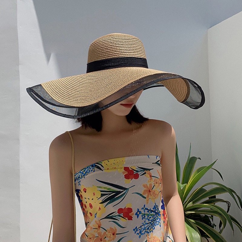 Femmes chapeau de soleil grand - Bucket Hat Straw avis et prix